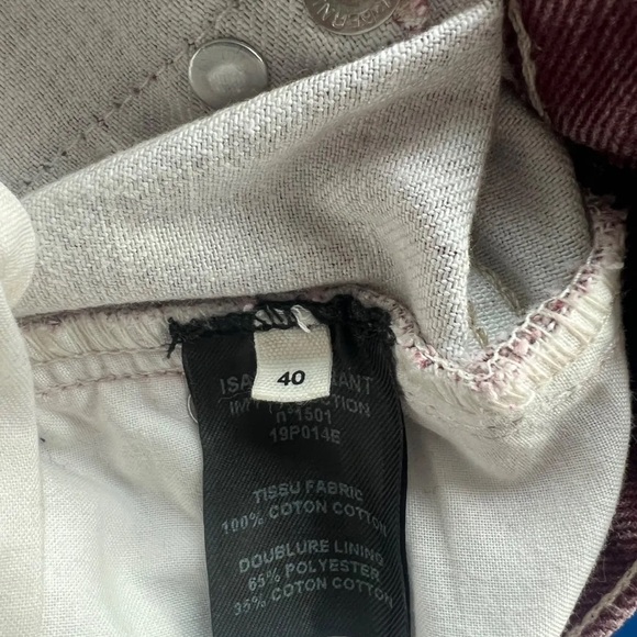 Isabel Marant Étoile Burgundy Straight-Leg Jeans – Size 40 - Picture 4 of 4